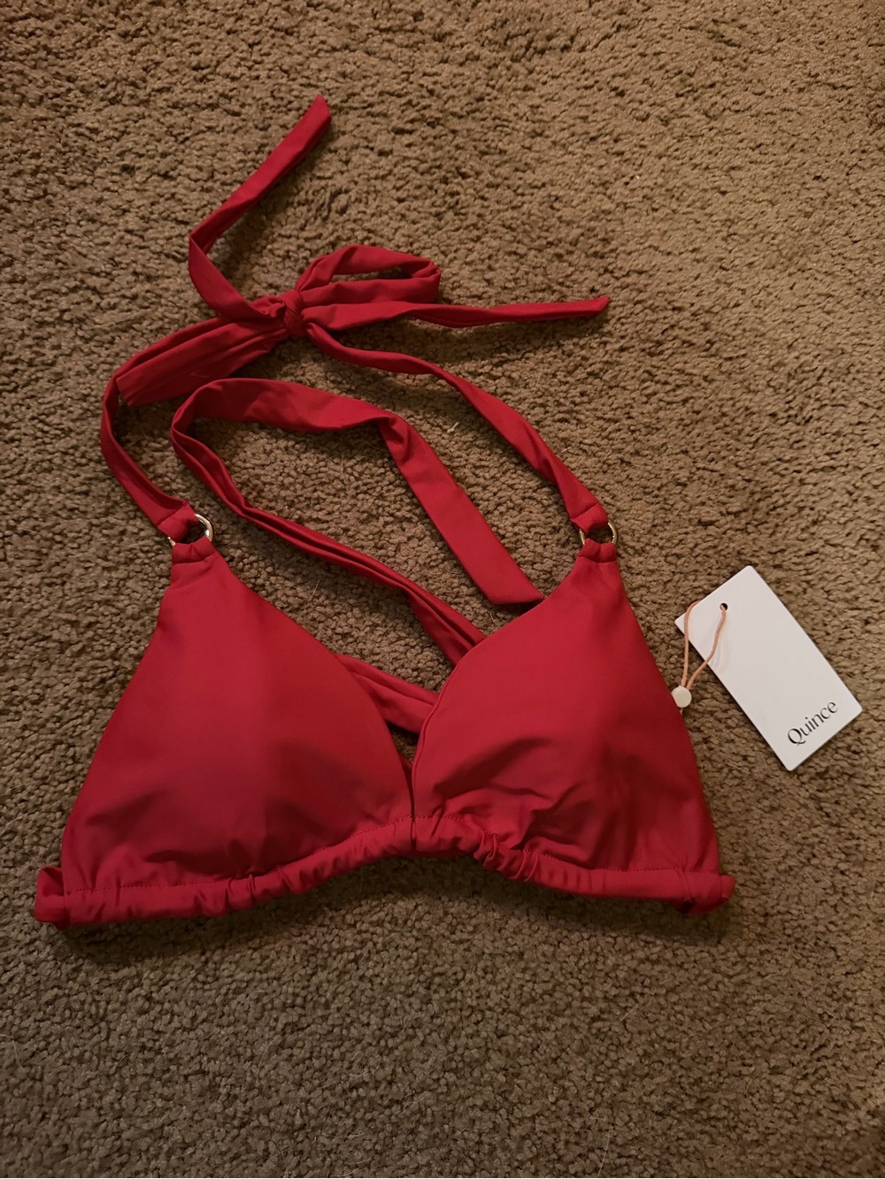 Quince Italian Full Coverage Ring Triangle Bikini Top